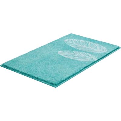 Badematte GRUND "Duetto", blau (türkis), H:20mm, Polyacryl, Badematten, Badematte, Badematte mit Feder-Muster