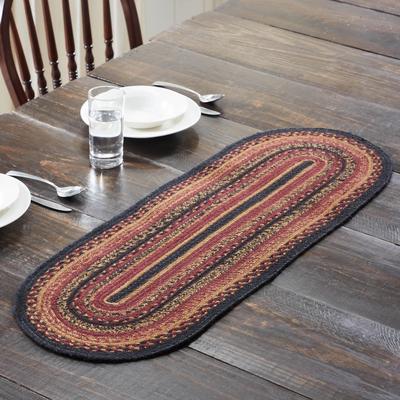 VHC Brands Heritage Farms Jute Oval Runner 13x36