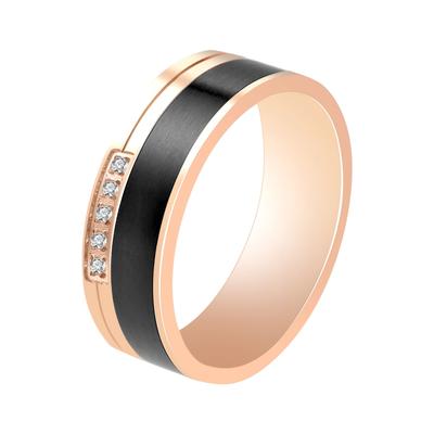 Partnerring AKZENT "Ivani, langlebig" Gr. 58, rosa (roségoldfarbig), Fingerringe, Damen, 58, Edelstahl