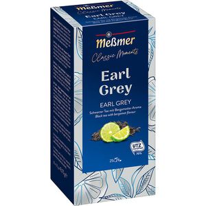 Meßmer Tee Classic Moments Earl Grey, Schwarzer Tee mit Bergamottenaroma, 43,75 g, 25 Beutel