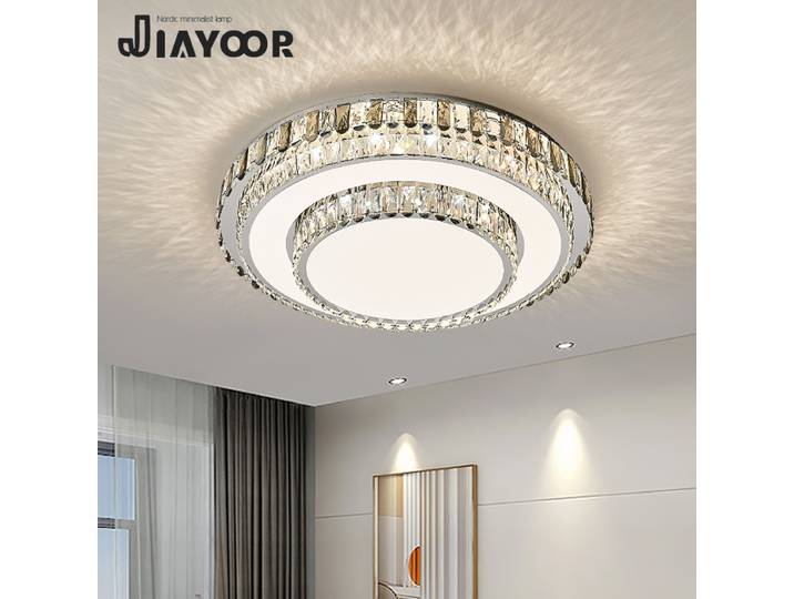 Moderne minimaliste salon plafonnier LED cristal lumière chambre principale cuisine salle à manger lumière salle d'étude luminaire