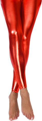 Lack-Leggings, rot