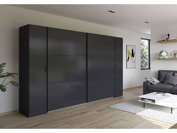 Kombischrank Kronach 354cm Grau/Graumetallic Grau