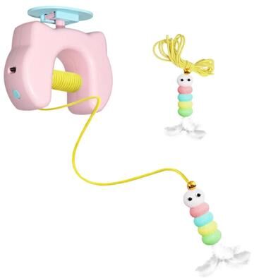 Uplifted Finds Electric Auto Lifting Hanging Door Cat Toy pink