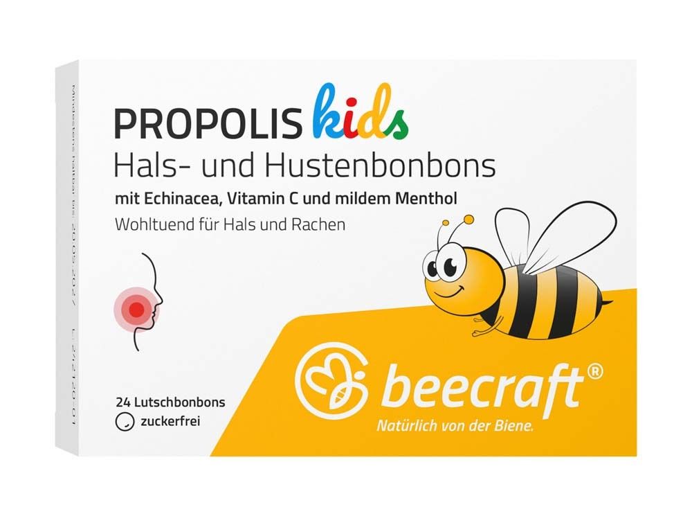 Beecraft Kids Propolis Hals- und Hustenbonbons 24 St Bonbons
