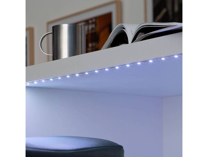 Briloner LED-RGB-Strip WiFi, 500cm, mit Fernbedienung dimmbar, weiß / opal, für Wohn- / Esszimmer, Kunststoff