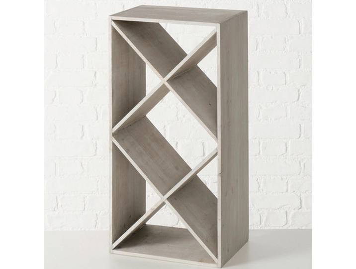 Boltze Home Weinregal, Grau, Holz, Spießtanne, 80x39x29 cm, Küchen, Küchenmöbel, Küchenregale