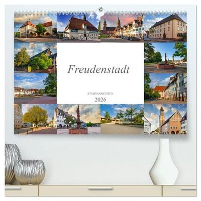Freudenstadt Stadtansichten (hochwertiger Premium Wandkalender 2026 DIN A2 quer), Kunstdruck in Hochglanz