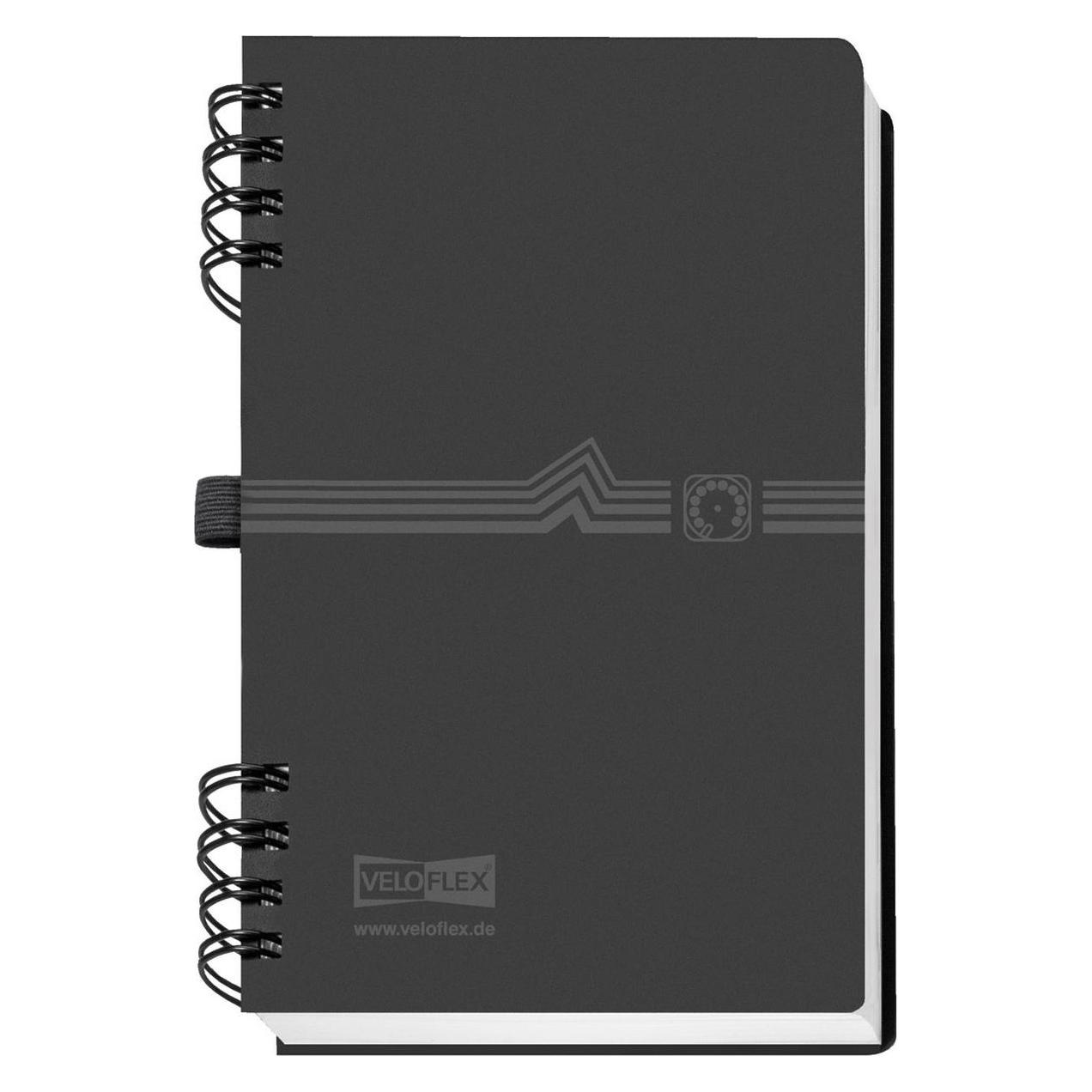 Veloflex Telefonringbuch A6 schwarz (A6, Harter Einband) (5106180)