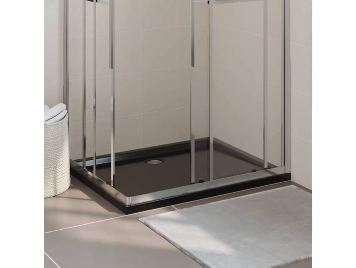 vidaXL Duschtasse ABS Rechteckig Schwarz 80x100 cm