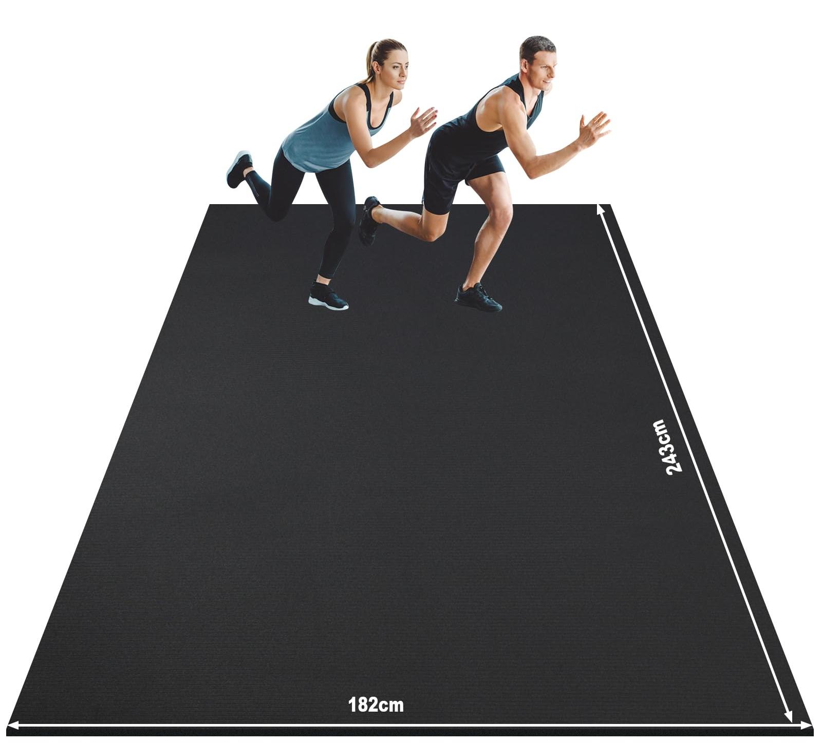 Schutzmatte für Böden, rutschfest und langlebig, als Unterlage für Fitnessgeräte