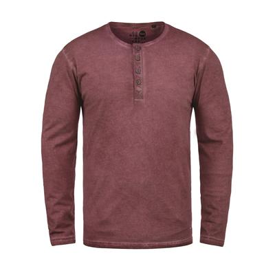 Rundhalsshirt SOLID "Rundhalsshirt SDTimur", Herren, Gr. M, rot (wine rot), Obermaterial: 100% Baumwolle CO., Shirts Rundhalsshirt