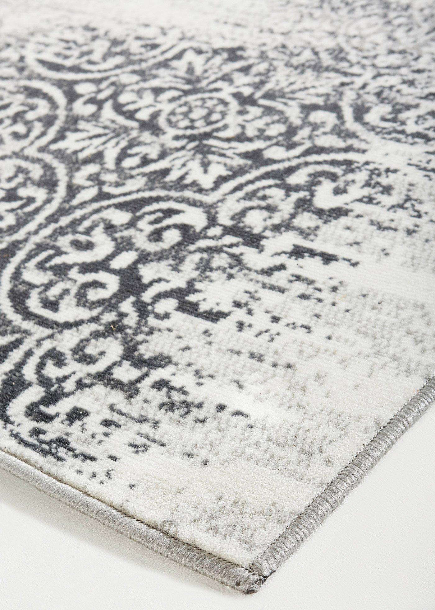 bonprix Teppich mit Patchworkmusterung, grau, Gr.160x230 cm, Wohnlich und herrlich weich