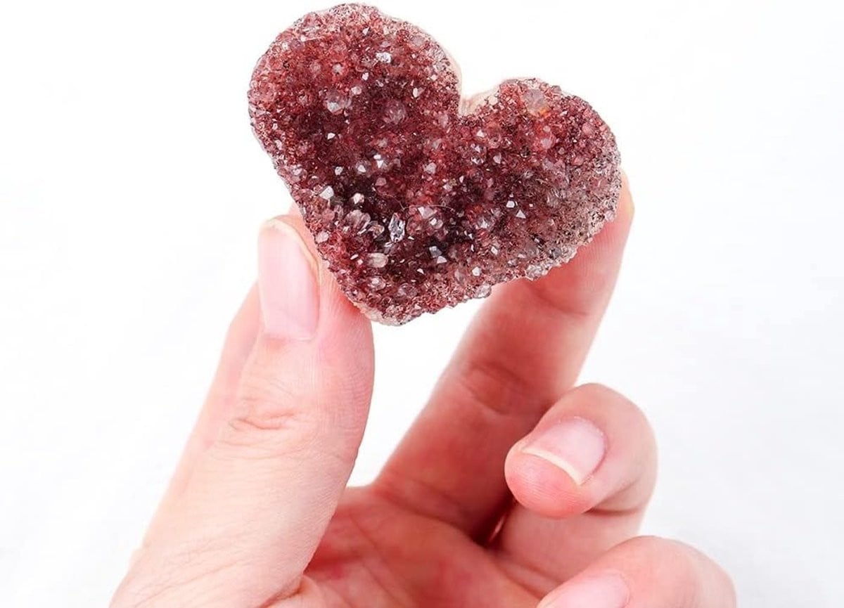 Rood Kristallen Hart Edelsteen Decoratie 3-6 cm
