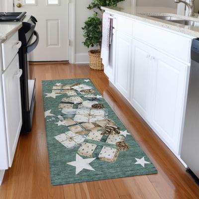 Addison Rugs Machine Washable Indoor/ Outdoor Christmas Present Chantille Rug