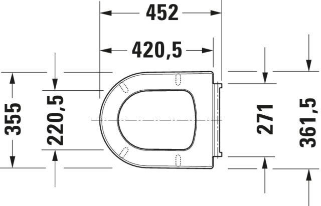 Duravit ME by Starck WC-Sitz weiss Seidenmatt, 0020093200 0020093200