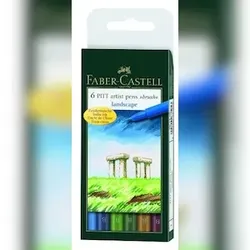 Faber Castell Tuschestift Pitt Artist Pen B 6er Landschaft