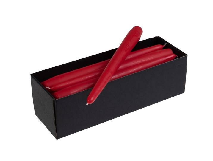 Spitzkerze HERZOG KERZEN AG Etoilekerze , rot, H:25cm Ø:2,5cm, Kerzen, Spitzkerze