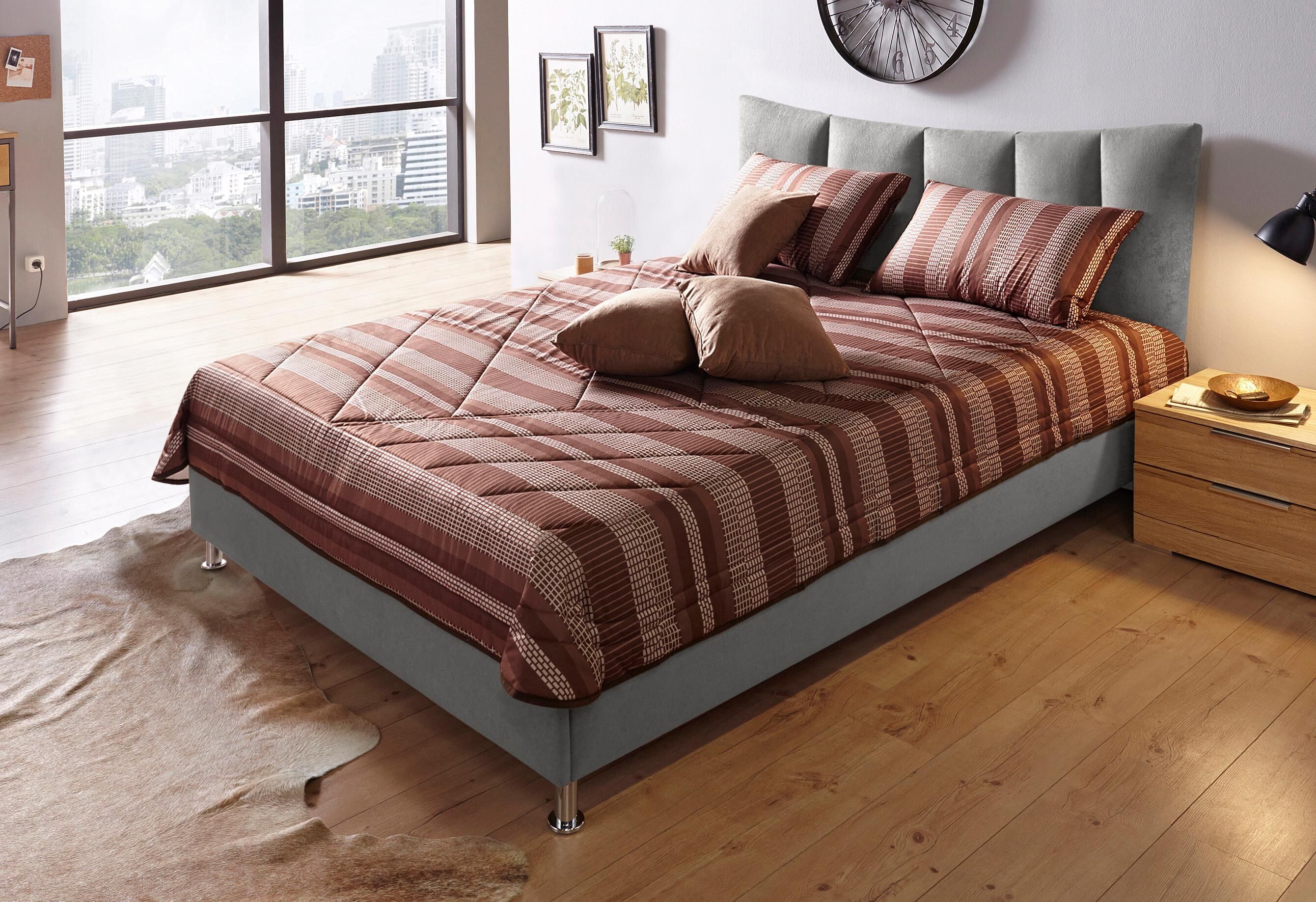 Westfalia Schlafkomfort dunkelgrau Liegefläche Länge B: 200cm x 140cm, Microfaser Liegehöhe 43cm, Höhe Liegefläche: 43,00, Kaltschaummatratze Gewicht bis: 85 kg H2 + H2
