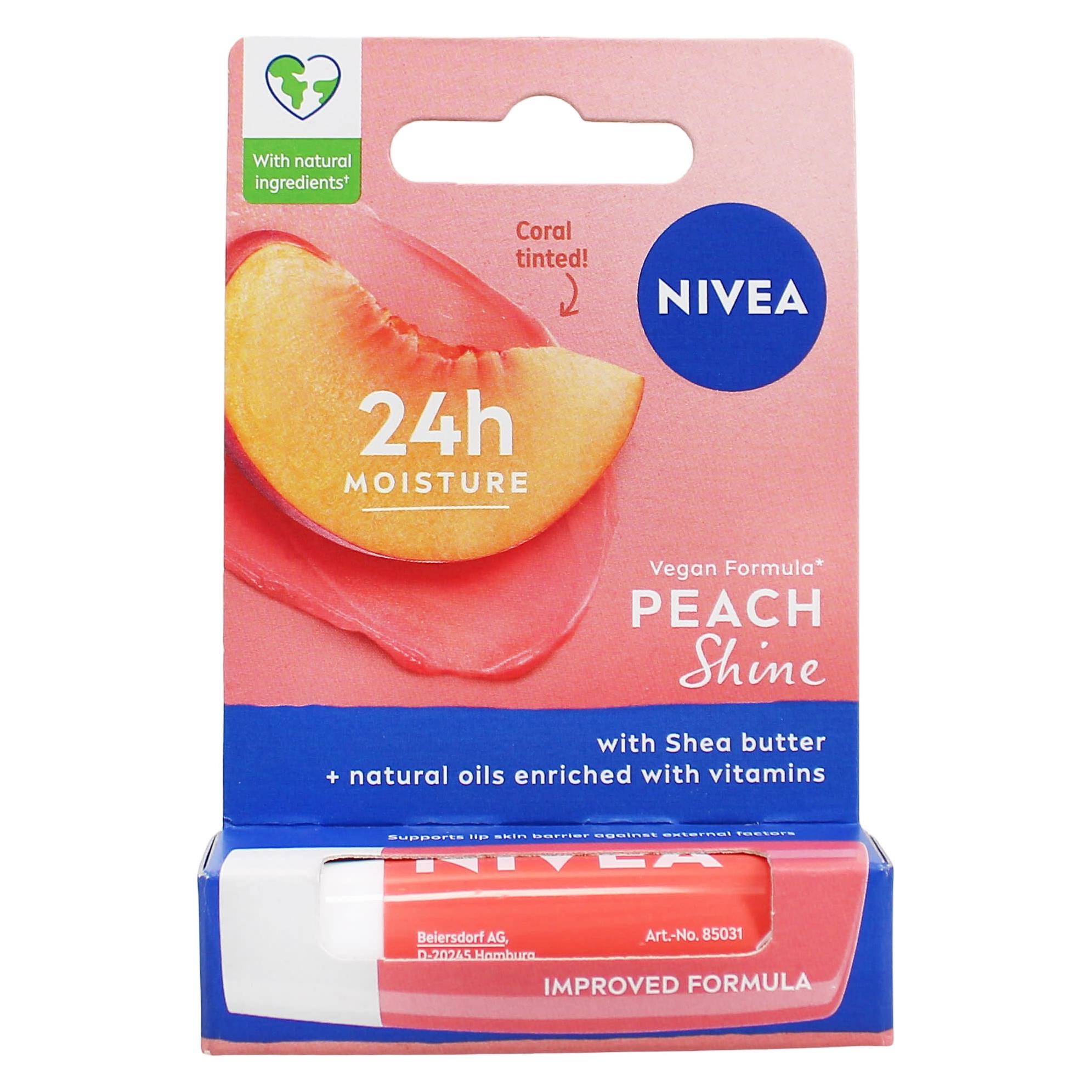 NIVEA Peach Shine Nourishing Lipstick 5.5Ml (Lippenbalsam, Lippenpflege Stick, 5.50 ml) (40747873)