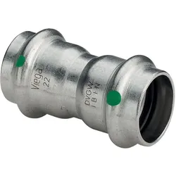 Viega Sanpress Inox Muffe 436216 54mm, Stahl nichtrostend, SC-Contur