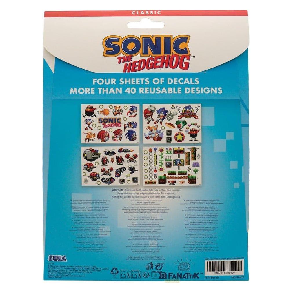 Fanattik Sonic - The Hedgehog stickers tech (4 Sticker) (FNTK-SEG-SON20)
