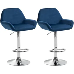 2er Set Barhocker Braga Samt