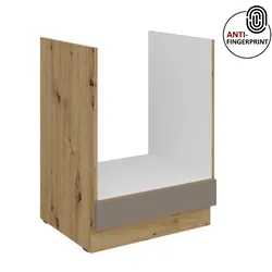 Küchen Herdschrank 60 Küche ARIA Sandgrau matt Anti Fingerprint Küchenzeile