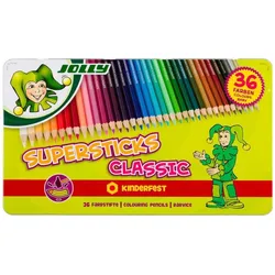 Jolly, Malstifte, 36 SUPERSTICKS CLASSIC KINDERFEST Buntstifte farbsortiert (36x)