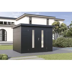 Wolff Finnhaus Premium Metall Gartenhaus Eirik 3024 Anthrazit (Modell 2026)