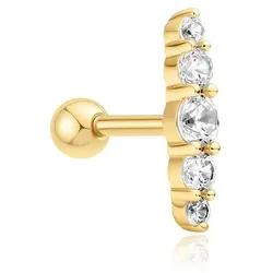 ANIA HAIE - SINGLE EARRING - BAR BARBELL - gold
