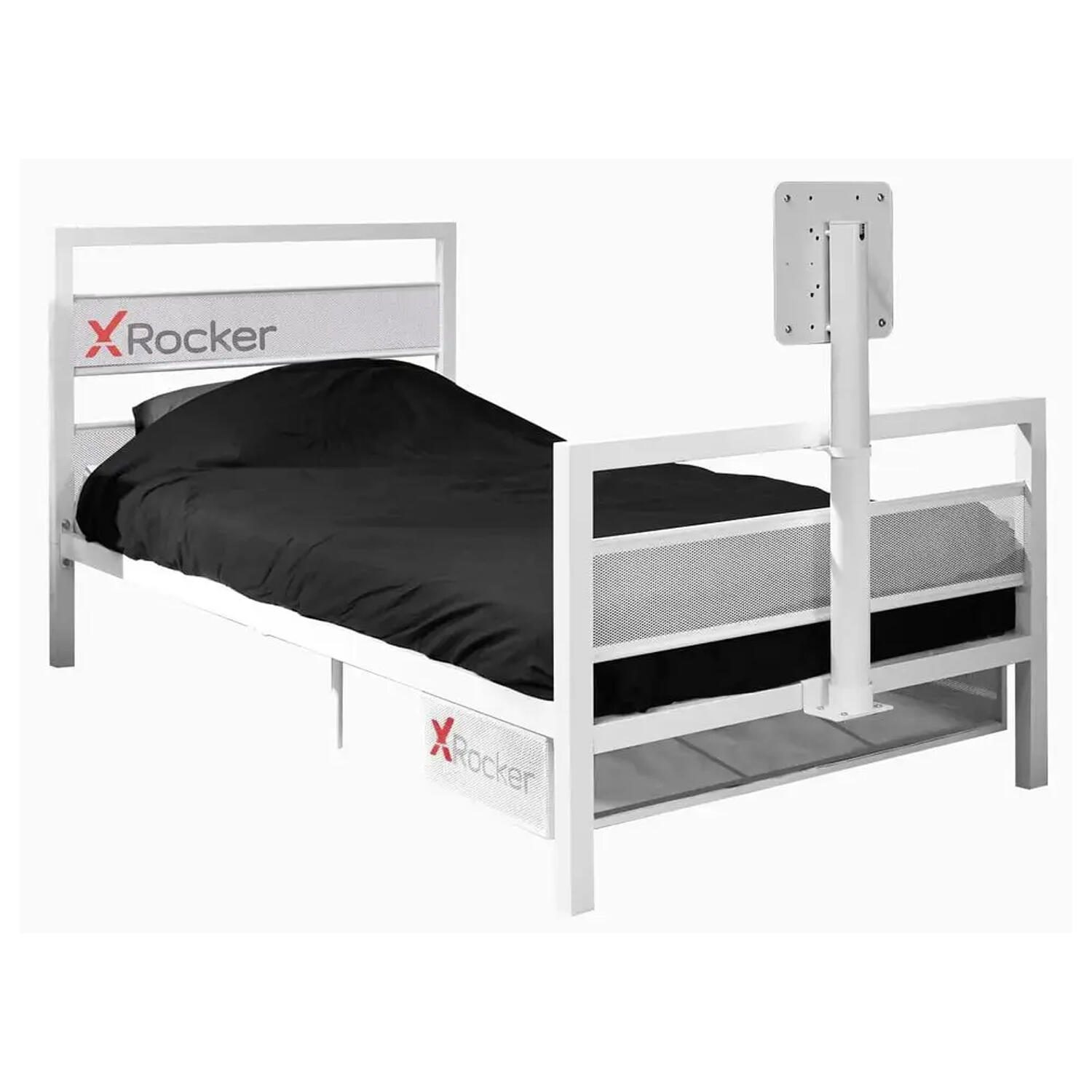 X Rocker Basecamp Metall Gaming-Bett mit TV-Halterung für Kinder & Jugendliche - weiß 2020123