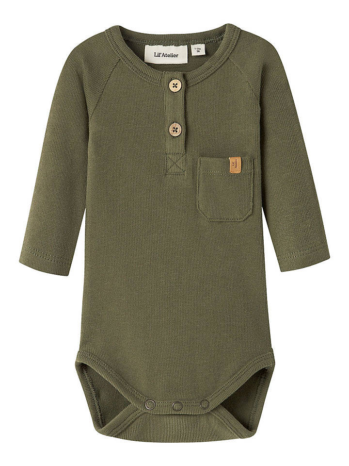 Lil Atelier Body "Luno" in Khaki - 56