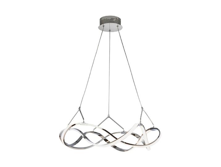 Dimmbare LED Design Pendellampe „Molly“, Ø 53 cm Silber Schuller