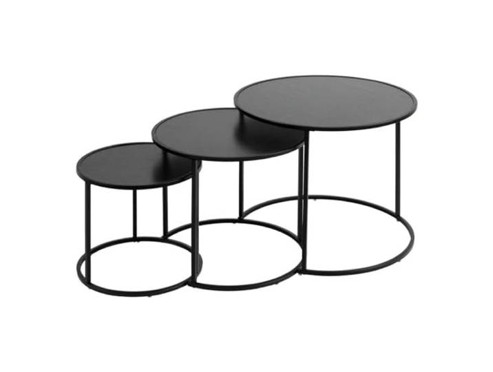 Atmosphera - 3er-Set beistelltisch noan schwarz b54 45 35cm