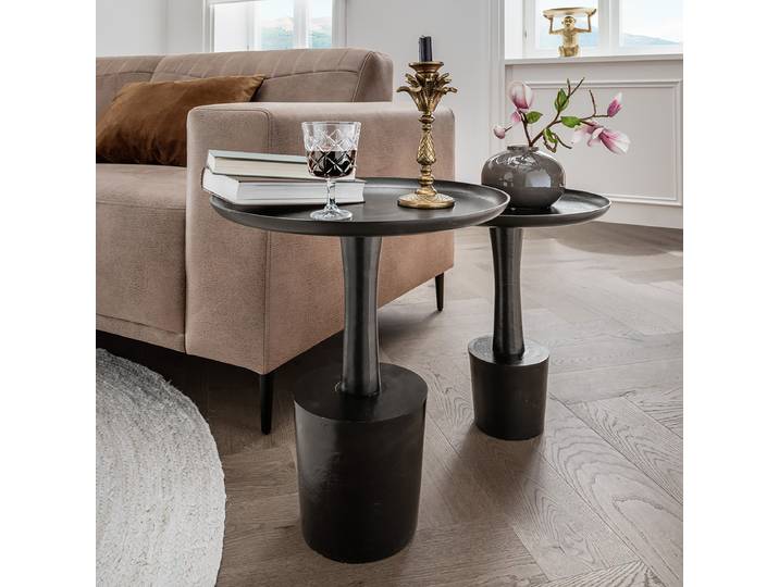 Beistelltisch Padoga Ø 40cm Schwarz