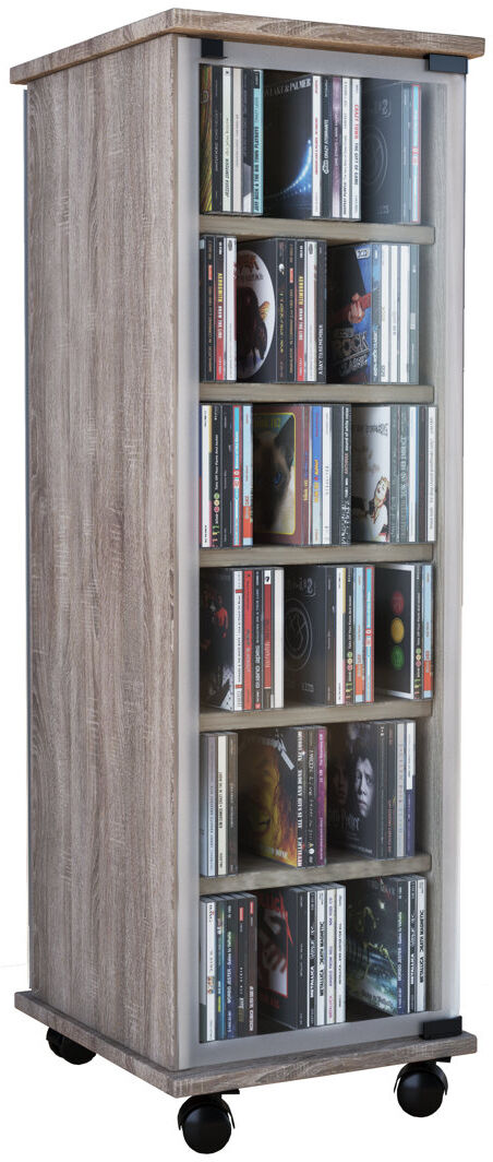 VCM Valenza 93 cm H Multimedia Storage Sonoma Oak 93cm H X 31cm W X 35cm D
