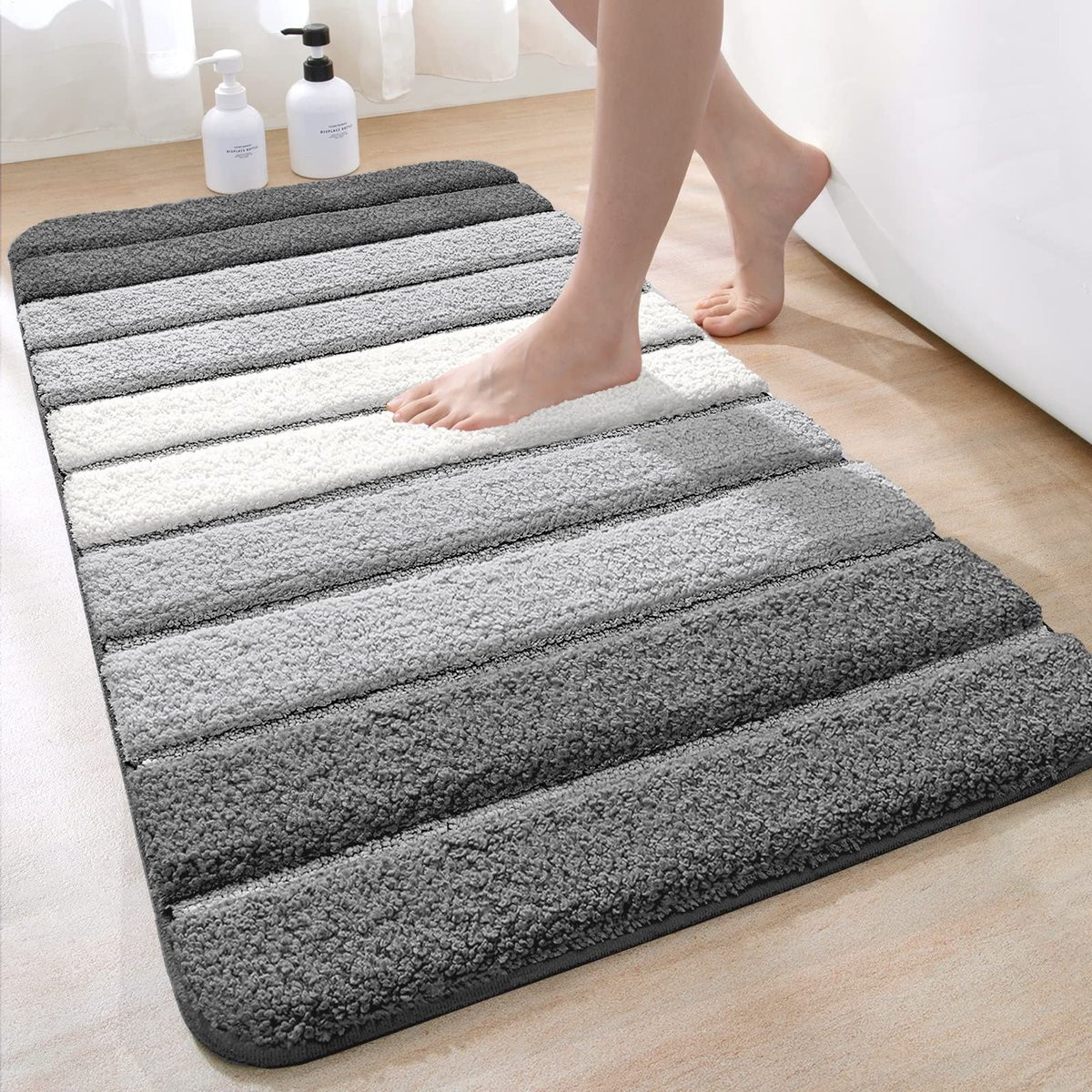 Ibenzoa Zachte Absorberende Badmat met Antislip voor Badkamercomfort