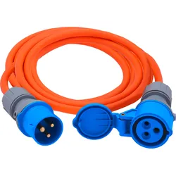 Berger Ultimate CEE-Verlängerungsleitung CEE-Stecker und CEE-Kupplung 10 m Orange