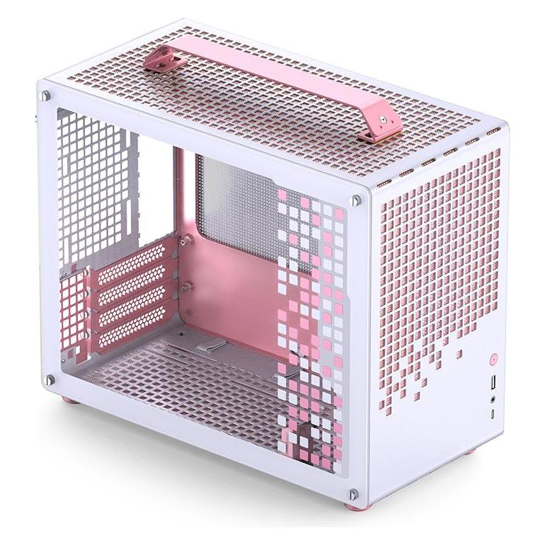 Jonsplus MATX Handle Case Z20 - White-Pink (mATX, Mini-ITX) (Z20 White-Pink)
