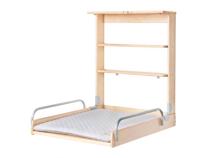 Roba Wandwickelregal roba Style grau, Naturfarben, Holzwerkstoff, 66.5x78x76.5 cm, Baby- und Kindermöbel, Babyzimmer, Wickelkommode & Zubehör, Wickelkommoden