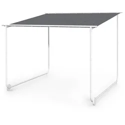 Blumfeldt Nantes Pavillon Gazebo Sonnendach 3x3m Polyester Stahlrahmen UV50+ Bodenrollen Dunkelgrau