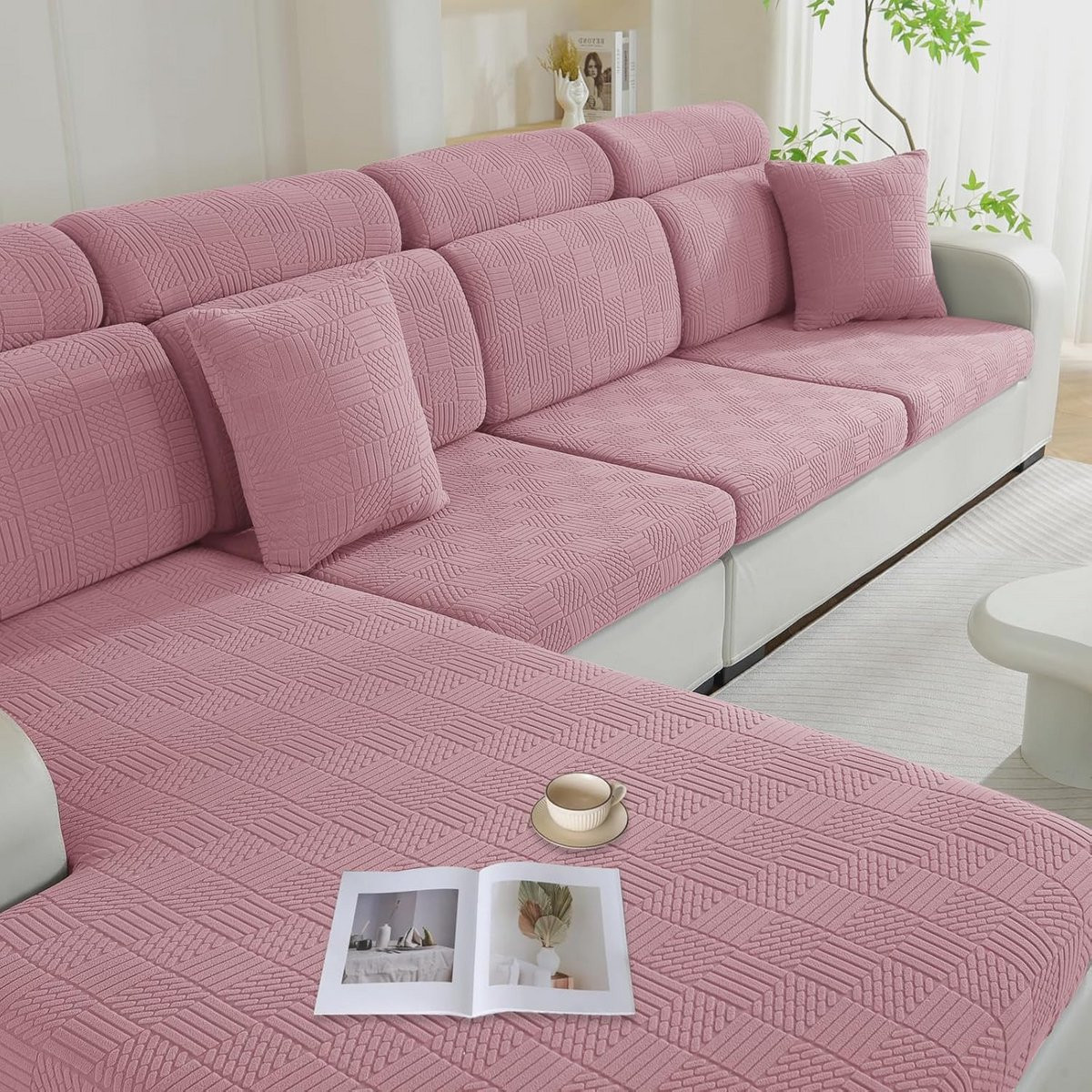 Universele elastische sofa zitkussenhoes - Krasbestendige en stretch bank kussenbescherming