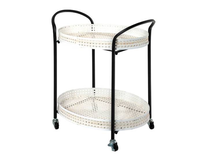 Desserte Whiteville 60 x 70 x 40cm Blanc/Noir