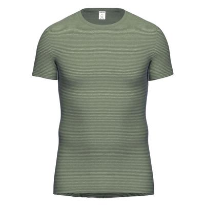 Unterhemd AMMANN "T-Shirt Day Classic / Jeans Feinripp", Herren, Gr. 6, N-Gr, grün (forst), Obermaterial: 75% Baumwolle CO. 25% Polyester PES., Unterhemden Unterhemd