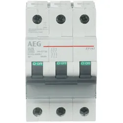AEG EP103 D25 - LS-Schalter 10kA 3P 25A, D-Charakteristik 4TQA668364R0000 EP103D25