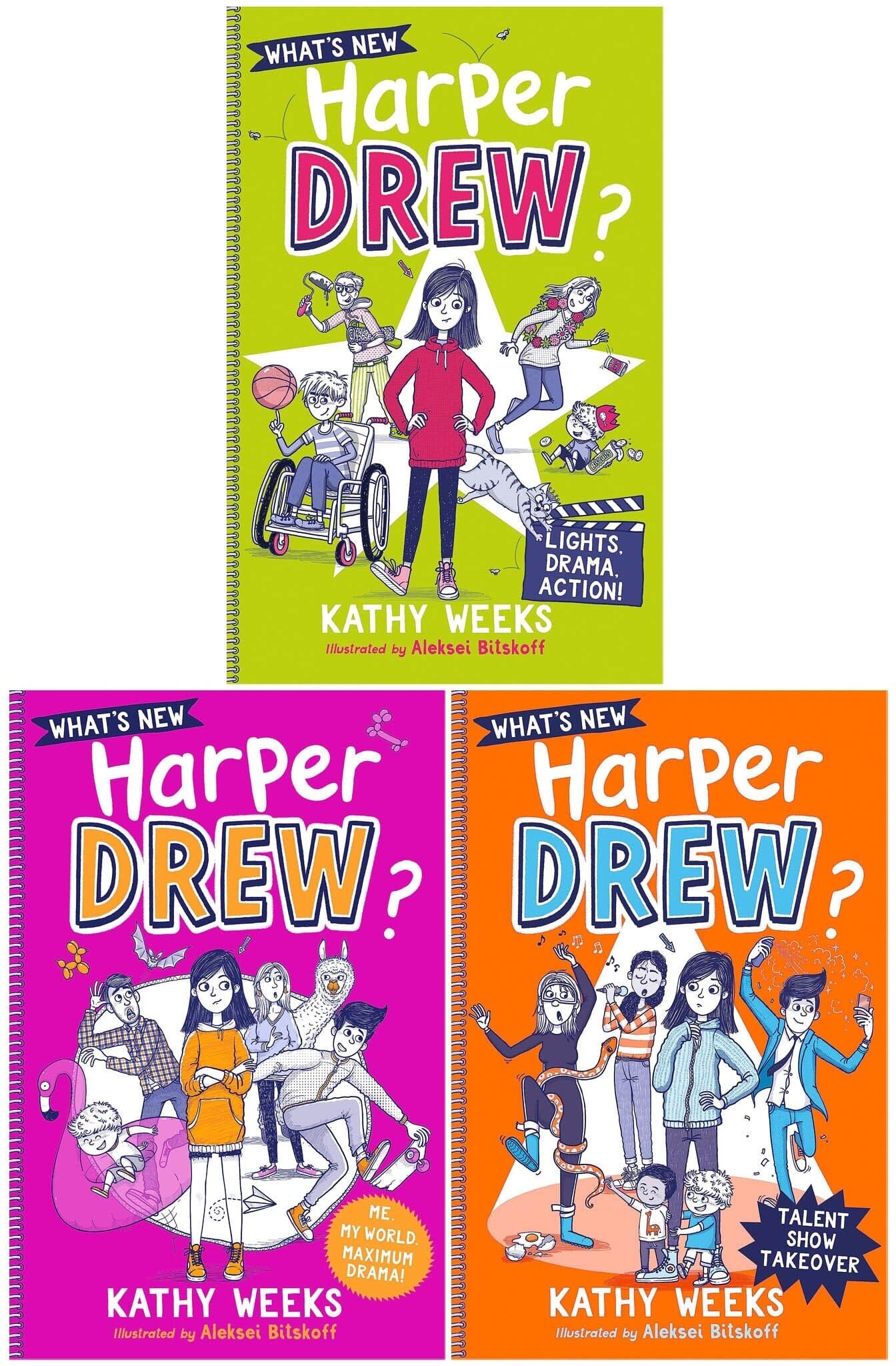 What's New, Harper Drew? Series By Kathy Weeks 3 Books Collection Set - Ages 9-11 - Paperback Hachette