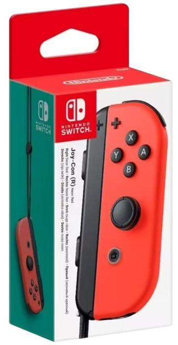 Nintendo Joy-Con controller rechts voor Nintendo Switch, neonrood, met verwisselbare batterij