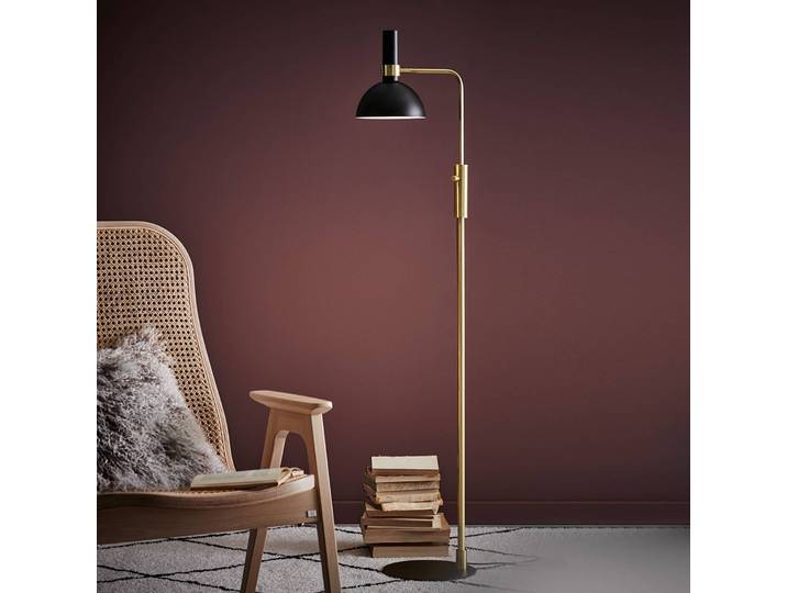 Markslöjd Stehlampe Larry, dimmbar, schwarz, für Wohn- / Esszimmer, Metall, Modern, Stehleuchte
