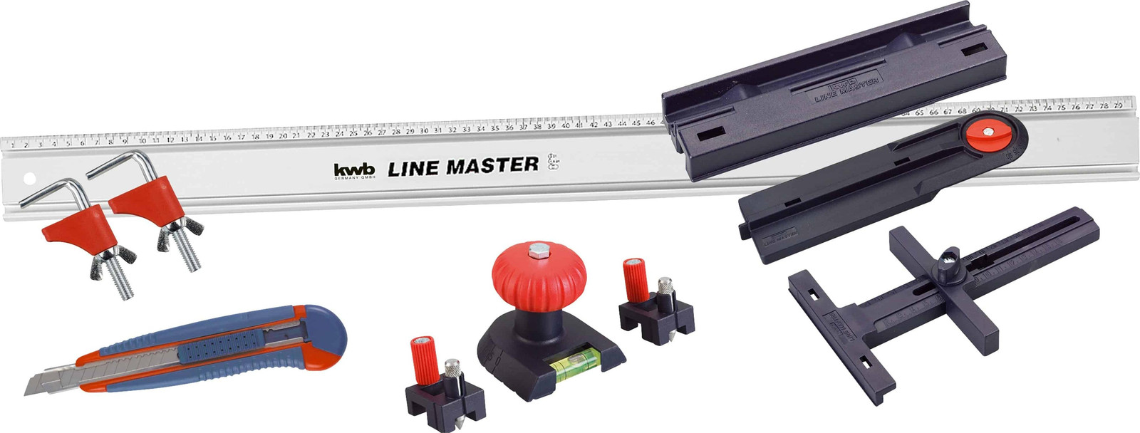 Einhell KWB LINE MASTER Precisieliniealset met 800 mm geleiderail, 10-delig